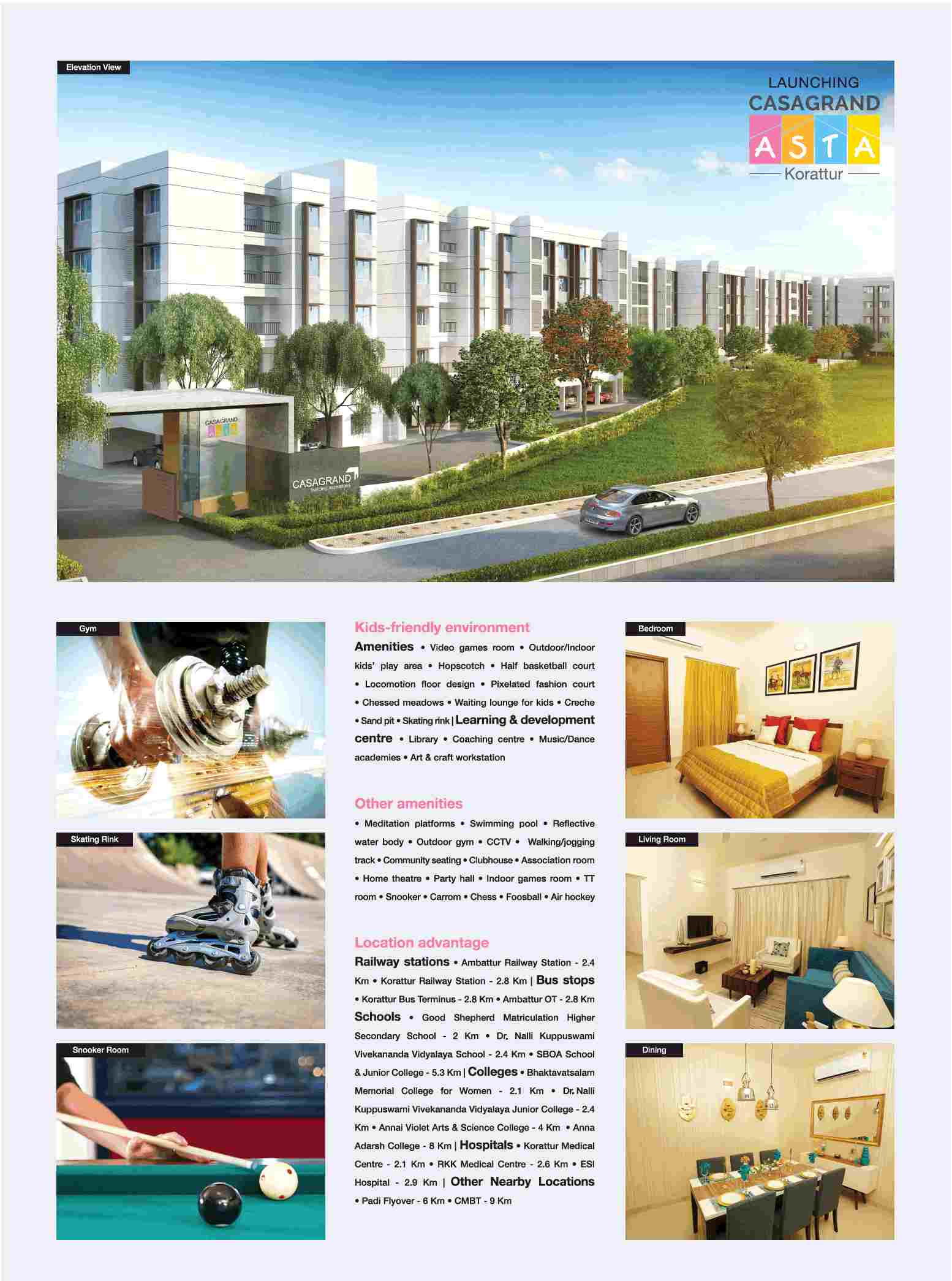 Live in Casagrand Asta and experience the world-class amenities in Chennai